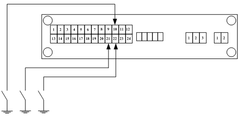 Подключение дискретных входов к терминалу