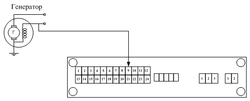 Подключение терминала к генератору 