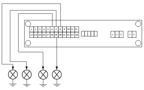 Подключение к терминалу исполнительных устройств